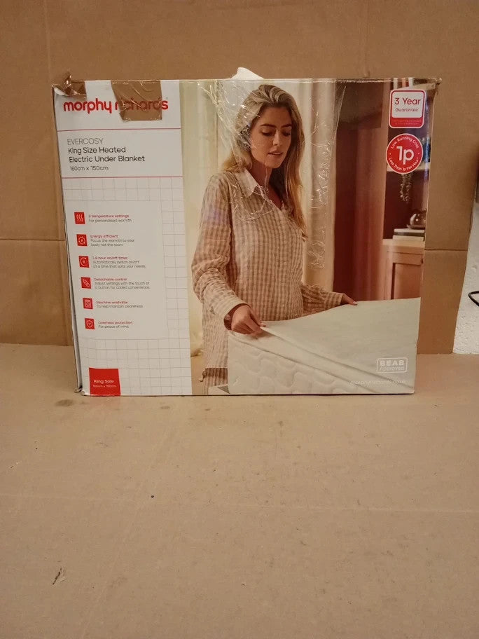 Morphy Richards Ever Cosy Electric Under Blanket King 160x150cm Back Pain