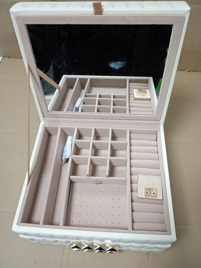 Sonmics Home Anah Collection 3 Tier Jewellery Box Mirror Organiser JBC183W01