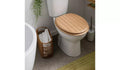 Argos Home Moulded Wood Toilet Seat Natural Slow Close 45.6x37.4x5cm New