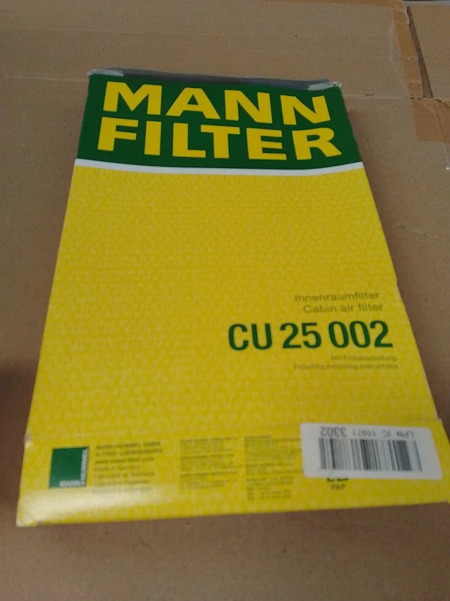 Mann Filter CU 25 002 Automotive Cabin Air Filter Car Truck Passenger