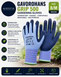 Gavorohans Grip 500 Size 8 Medium Gardening Gloves Superior Work Durable 3pc