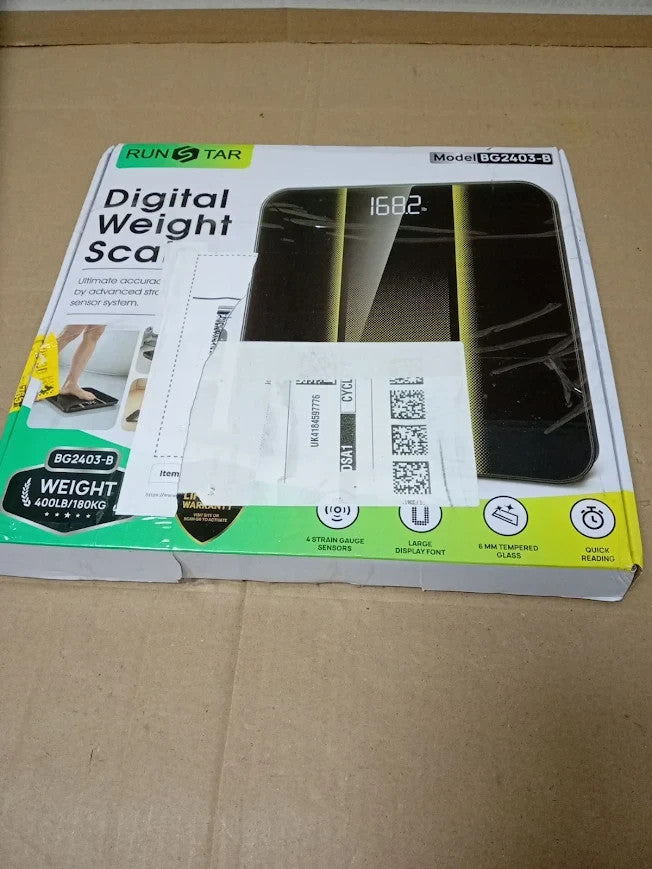 RunStar Scale Body Weight Digital Bathroom Scale High Precision Clear LED