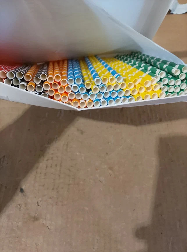 H&S Paper Straws 120pcs Biodegradable Recyclable Drinking Straws Party New