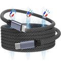 Magtame Cable 240W Magnetic USB C To USB C Cables 5ft 5A Nylon Braided New