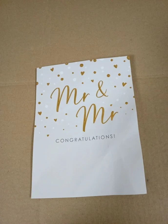 Piccadilly Greetings Mr & Mr Wedding Congratulations Card 8x6 Inch Scripty type