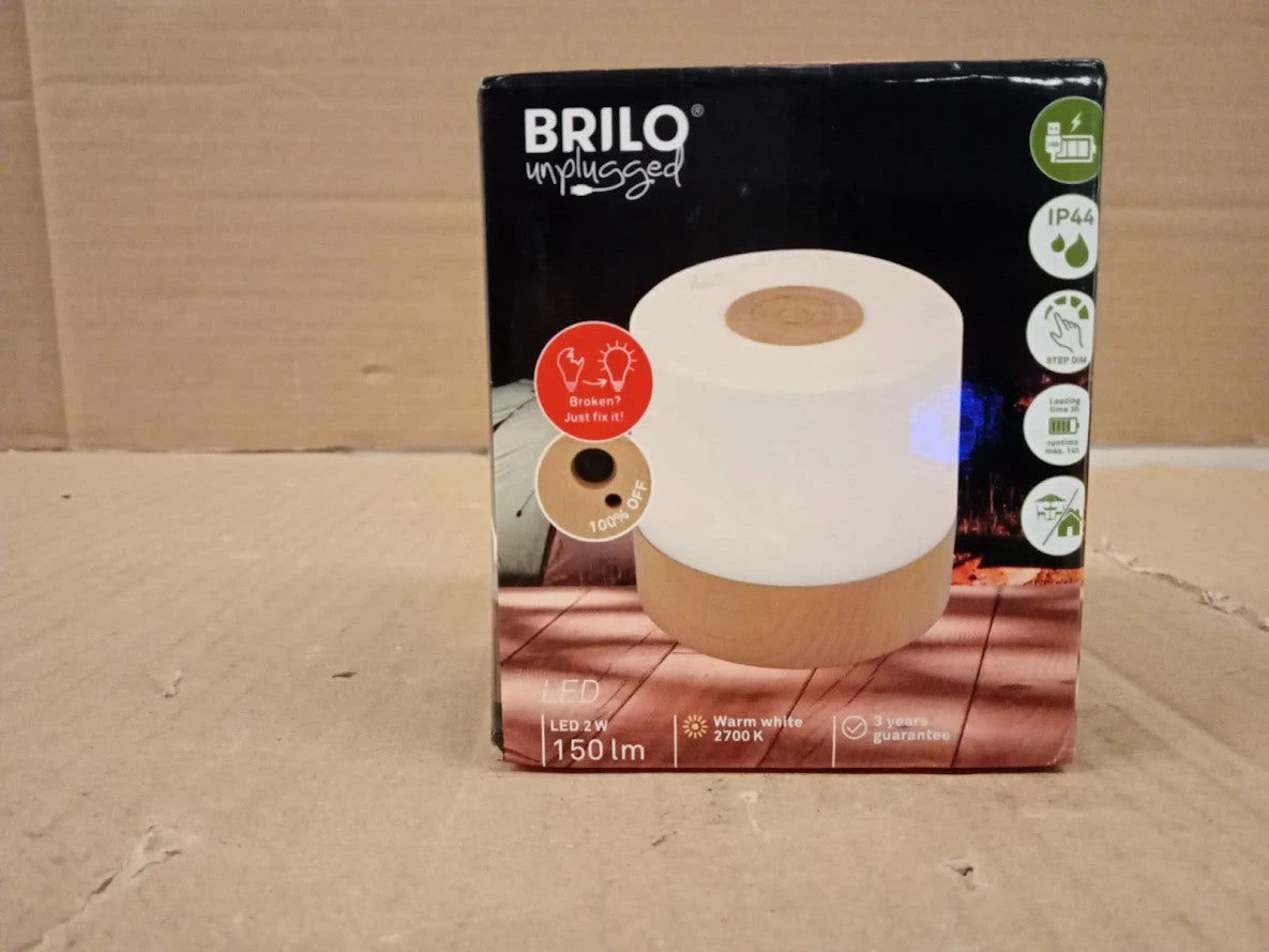 B K Licht Mini LED Table Lamp Wireless IP44 Touch Dimmable Steps 7x7cm Bedside