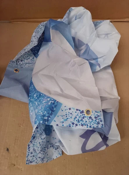 Btzo Happy 1st Birthday Background Blue Banner First Baby Shower 180x110cm New