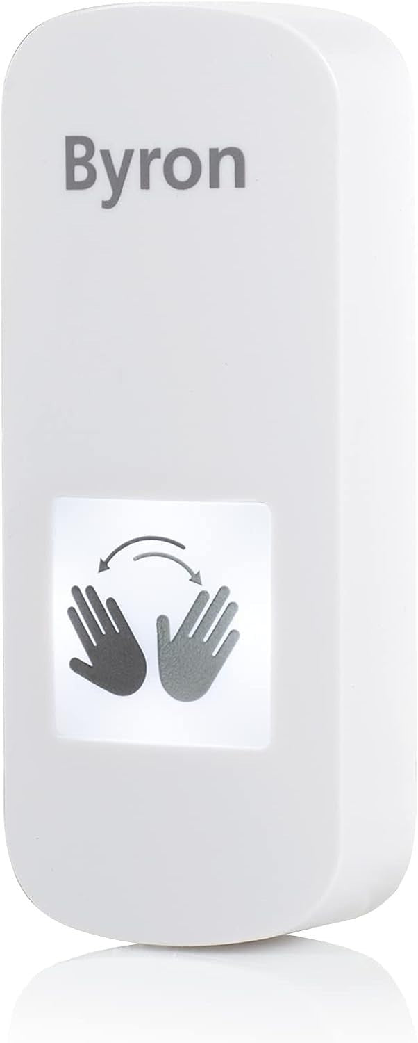 Byron Wireless Bell Push Touch Free Door Push Wave Sensor White DBY-23430 New