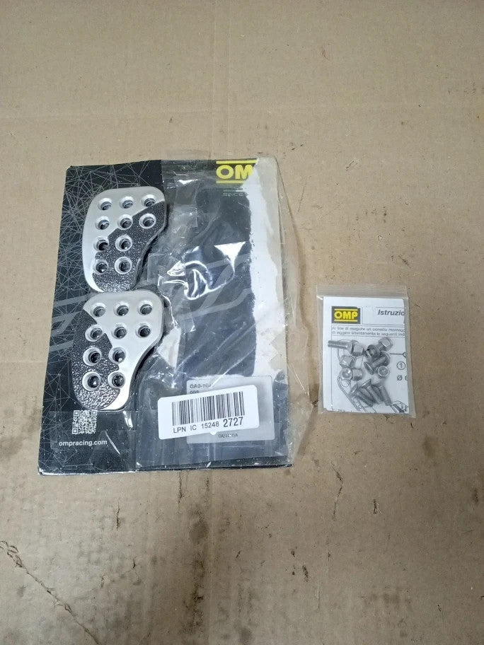 Omp Ompoa 1040 A Sports Pedals Aluminium Silver Two Pads New