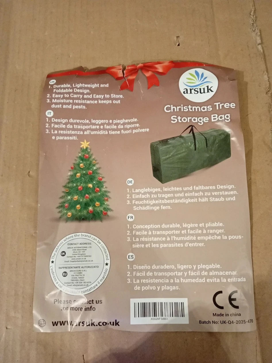 ARSUK Christmas Tree Storage Bag  Heavy Duty Tree Fits Up To 7.5ft Waterproof
