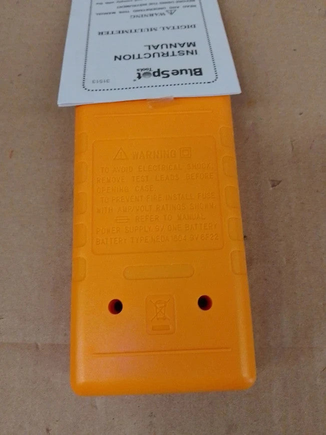Blue Spot 31513 Digital Multi Meter Yellow Battery Powered Decibel