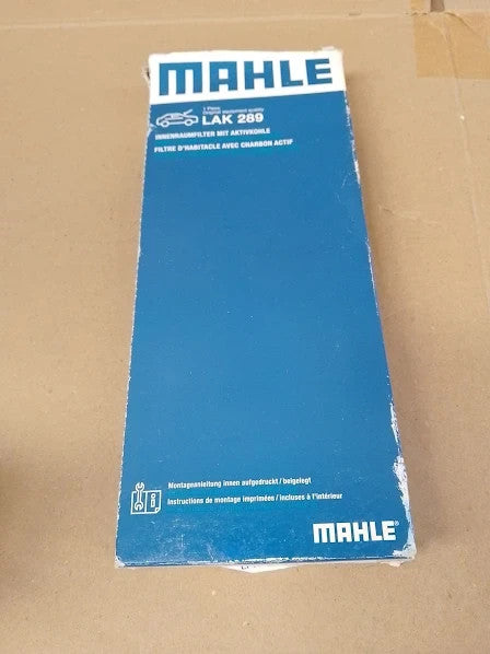 Mahle LAK 289 Interior Cabin Air Carbon Activated Filter 10.39x3.9x0.98in New