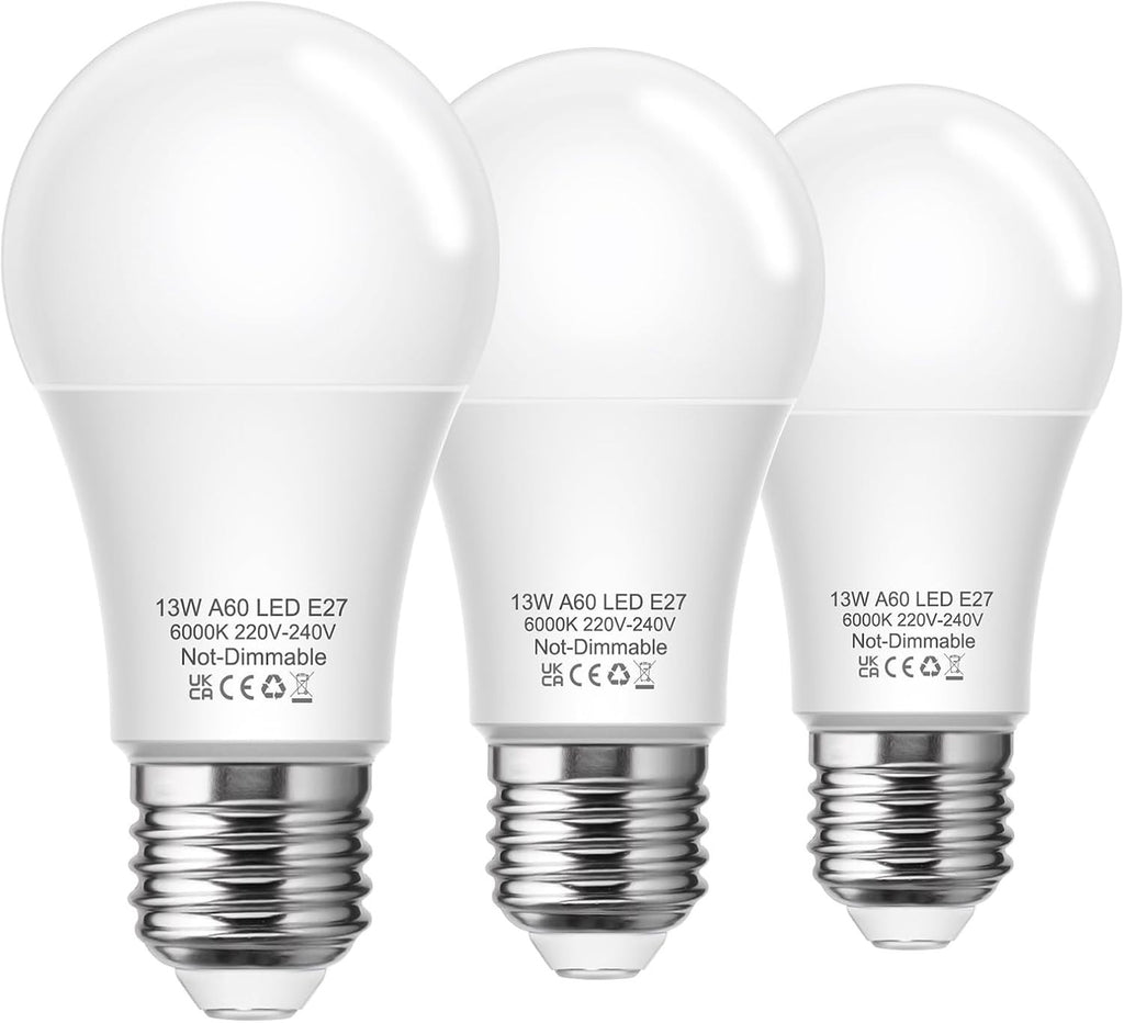Flaspar E27 100W Equivalent Super Bright LED Screw Light Bulb Cool White New