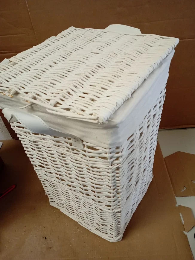 Argos Home 68L Capacity Willow Laundry Basket White 56x35x35cm