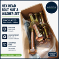 Hex Head Bolt Nut Washer Zinc Plated High Tensile Fixings Assorted Sizes New