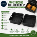 Pietuley Large Silicone Air Fryer Liners Ninja Flex Drawer Accessories AF500UK