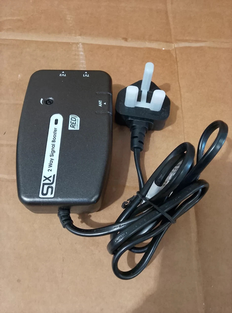 SLx TV Signal Booster Aerial Amplifier 2 Way Signal Distribution 4G 5G Indoor
