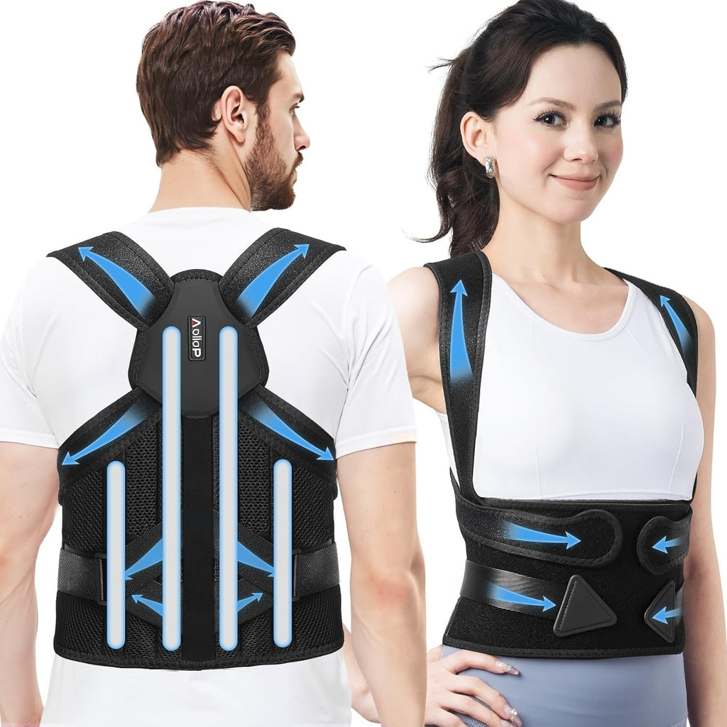 Aollop Posture Corrector Unisex Elastic Adjustable Lumbar Belt Strap Medium New