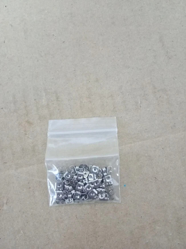 PH PandaHall 60 Sets 3 Size Earring Backs Flat Jewellery Stainless Steel New