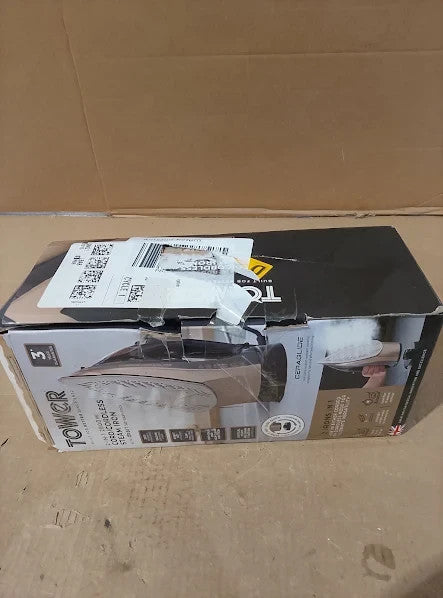 Tower Steam Iron 2800W Cordless Flexible Ironing Fast Recharge 12x31.5cm New