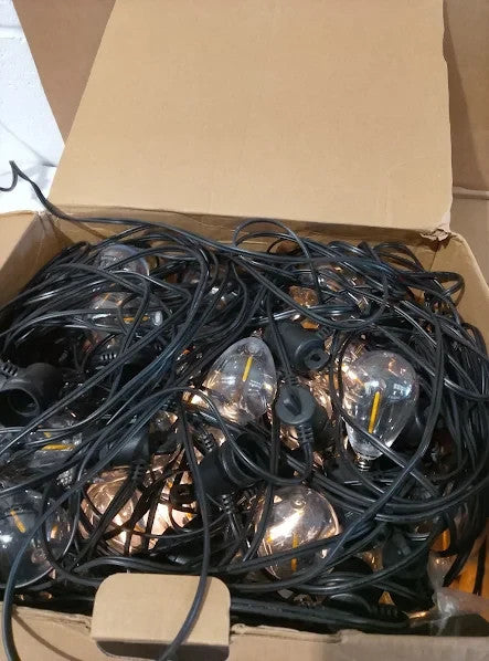 Led String Festoon Lights Outdoor Remote Control 180ft IP65 Waterproof New
