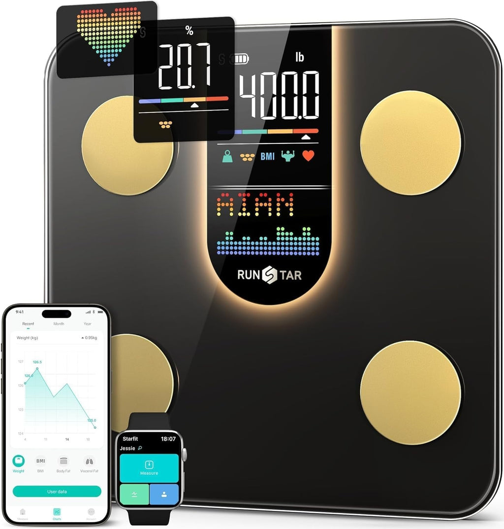 Runstar Scales Body Weight Bathroom Scale 8 In 1 VA Display New
