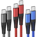 USB C To USB C Cable 3 Pack 1m Charger 60W Braided Fast Charging New