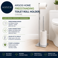Argos Home Freestanding Toilet Roll Holder Metal Chrome 70.5x16x16cm