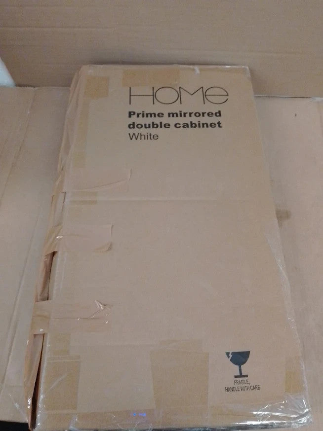 Argos Home Prime 2 Door Mirrored Bathroom Cabinet Wall Mounted Storage Unit