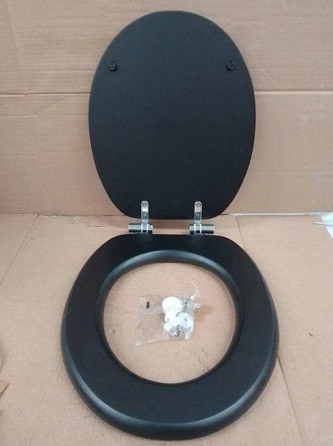 Argos Home Slow Close Wooden Toilet Seat Black Bathroom Replacement Seat Design