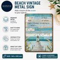Daiercy Beach Wonderful World Blue Tin Signs Beach Ocean Vintage 140x200mm