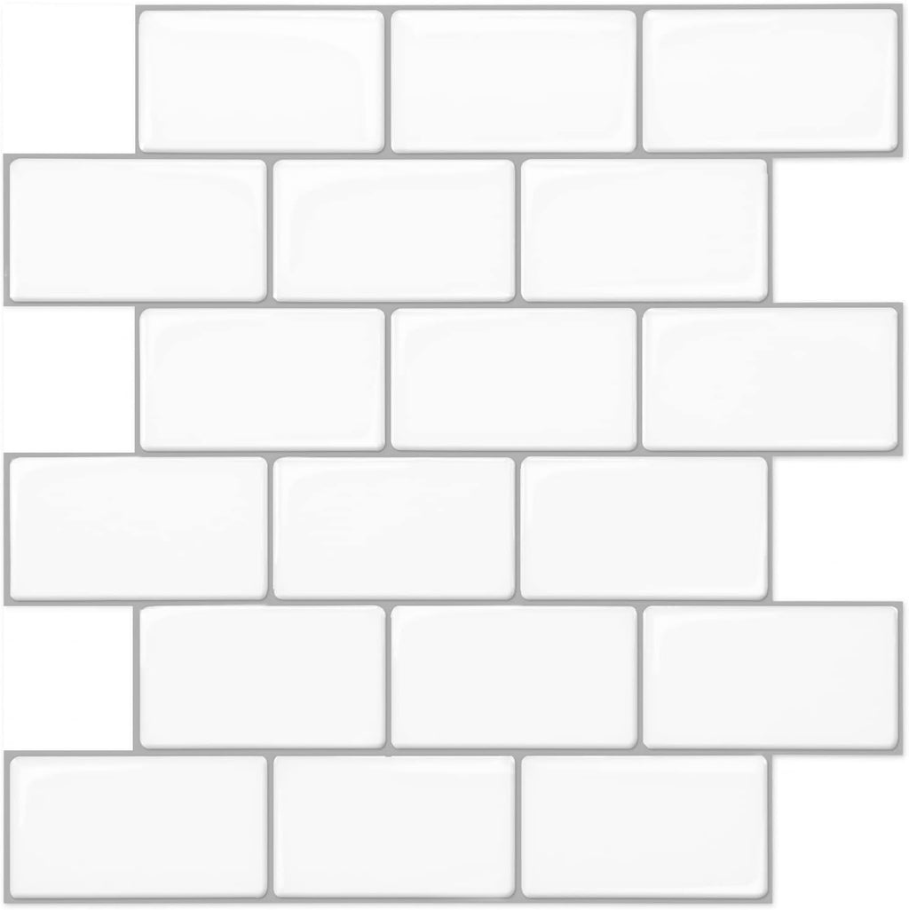 Art3d 12x12in Stick On Tiles 10 Pack Peel Stick Subway Tiles Backsplash New