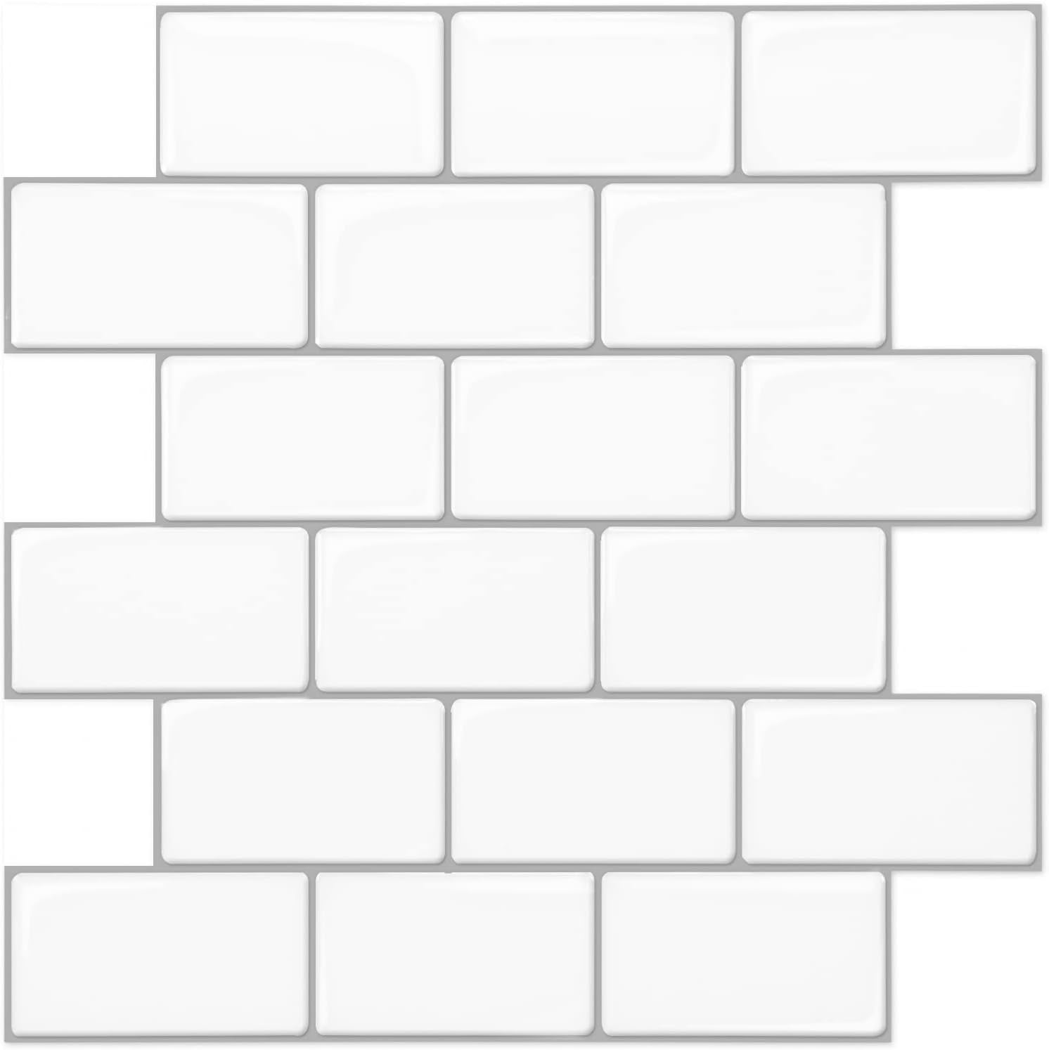 Art3d 12x12in Stick On Tiles 10 Pack Peel Stick Subway Tiles Backsplash New