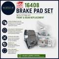 Febi Bilstein 16408 Brake Pad Set Fitting Kit Front Rear Replacement Design