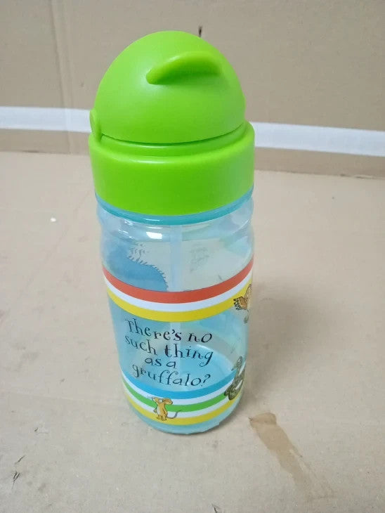 The Gruffalo 400ml Kids Water Bottle Dome Lid Flip Up Integrated Straw