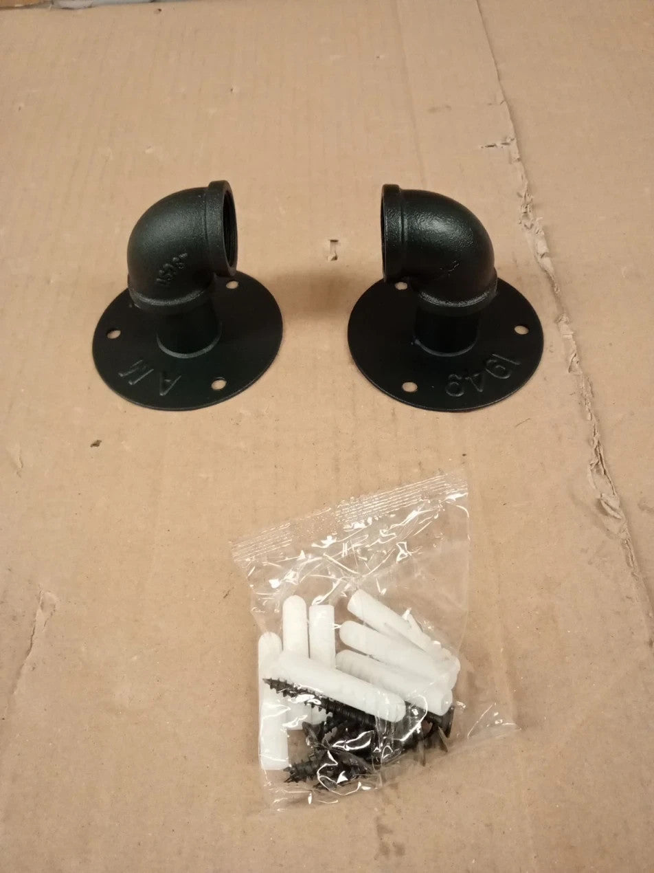 OROPY Wall Mount Pot Pan Rack 97cm Kitchen Hanging Rail 14 Hooks Metal Black New