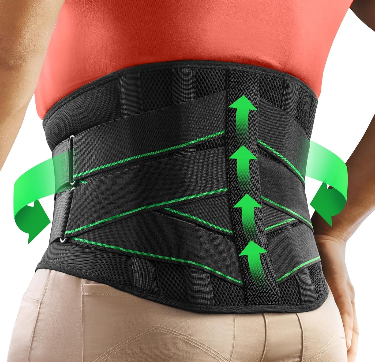 Freetoo Ergonomic Support Belt Men Women Lower Back Pain 7 Metal Small New