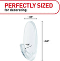 Command Medium Clear Wall Hook 7 Strips Damage Free Hanging Adhesive Holds 2lb