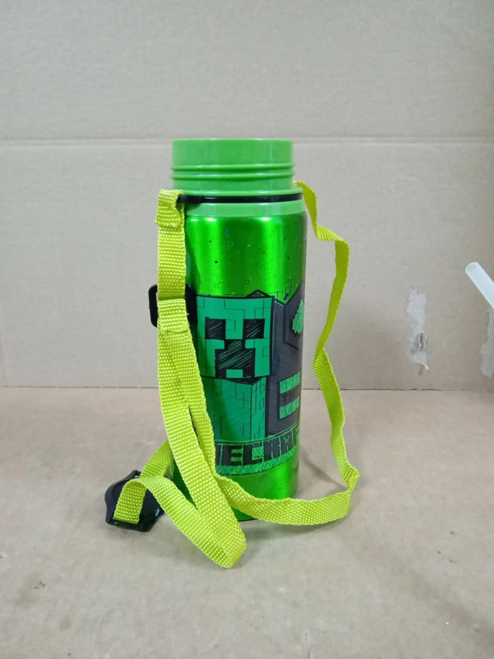 Minecraft AcidSketch Aluminium Water Bottle Sling 600ml Lightweight Leakproof