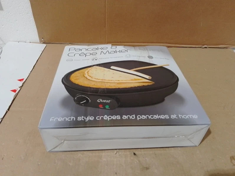 Quest Electric Pancake Crepe Maker Extra Large Cooking Surface 34x33x9cm