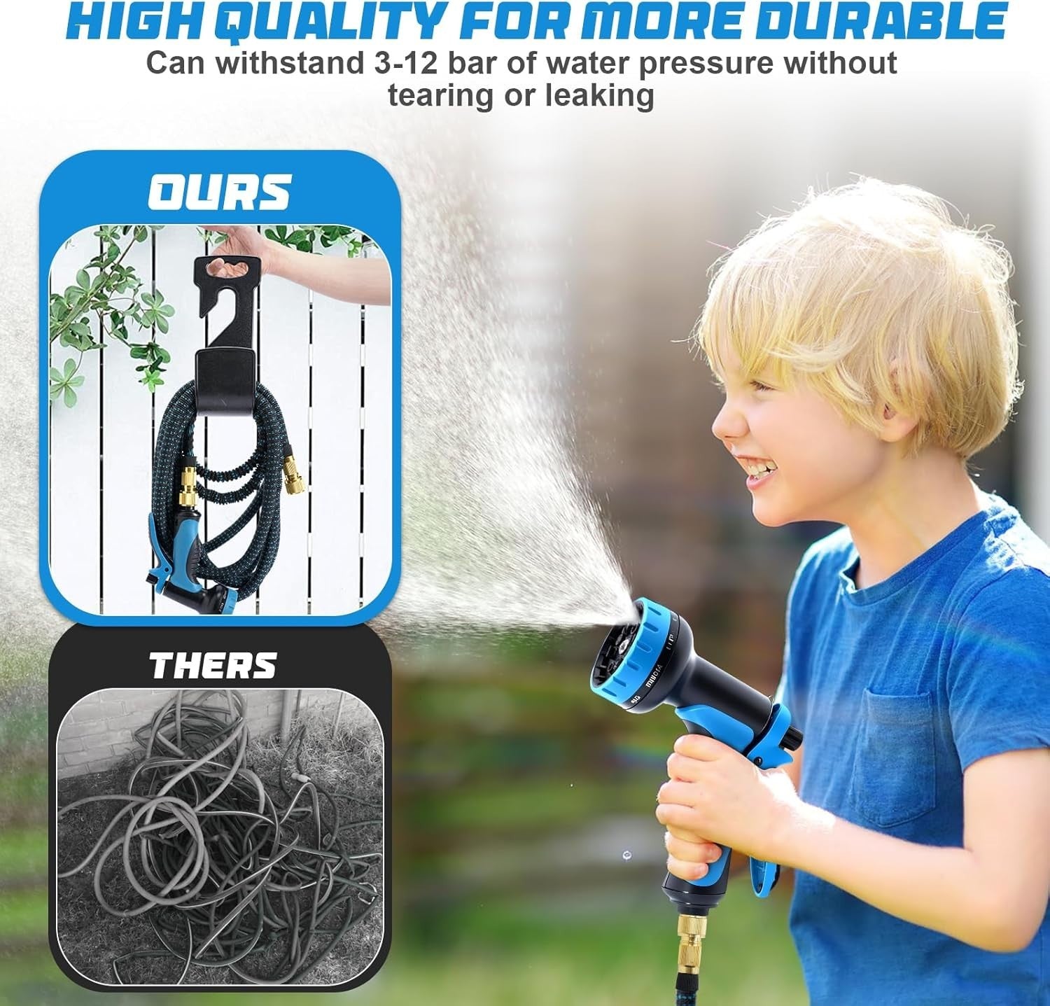 Jsdoin Expandable Garden Hose Pipe 15m 50ft Flexible Fittings New