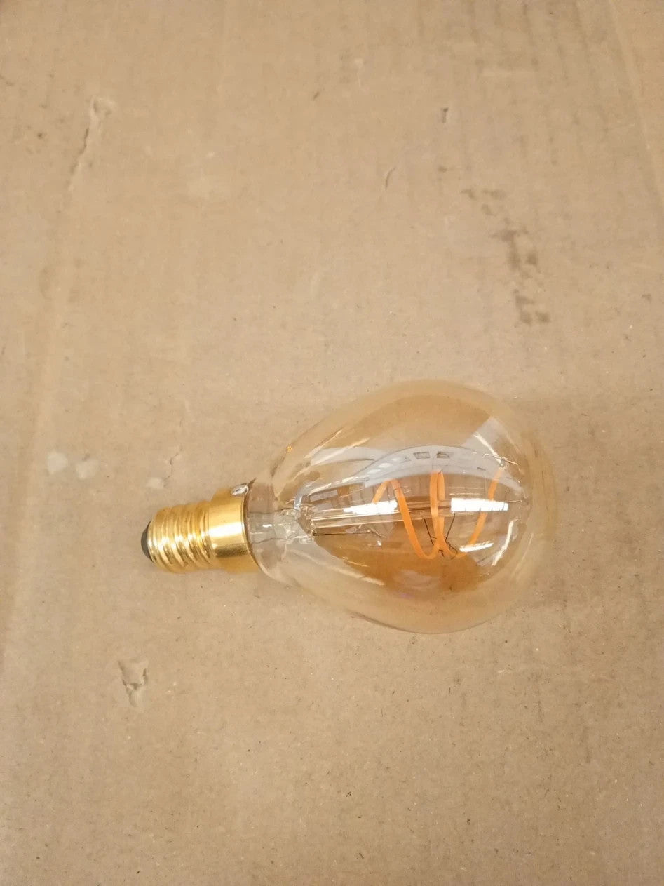 Philips Vintage Amber Spiral P45 Bulb Dimmable Flicker Free EyeComfort 180 Lumen
