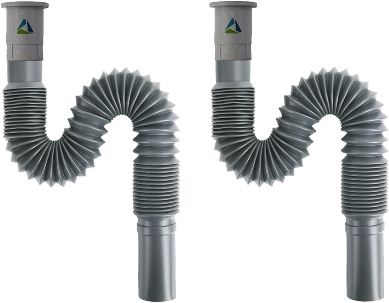 2 Pieces Flexible Waste Trap Stretch Water Pipe Easy Installation Connector New