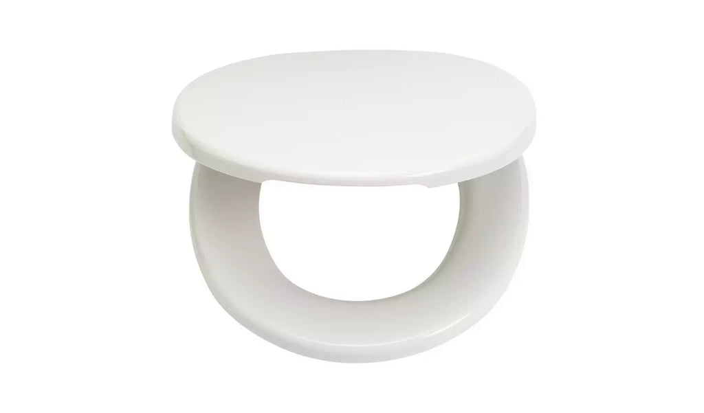 Argos Home Anti Bac Toilet Seat White Adjustable Plastic Hinge 45.1x36x6.4cm New