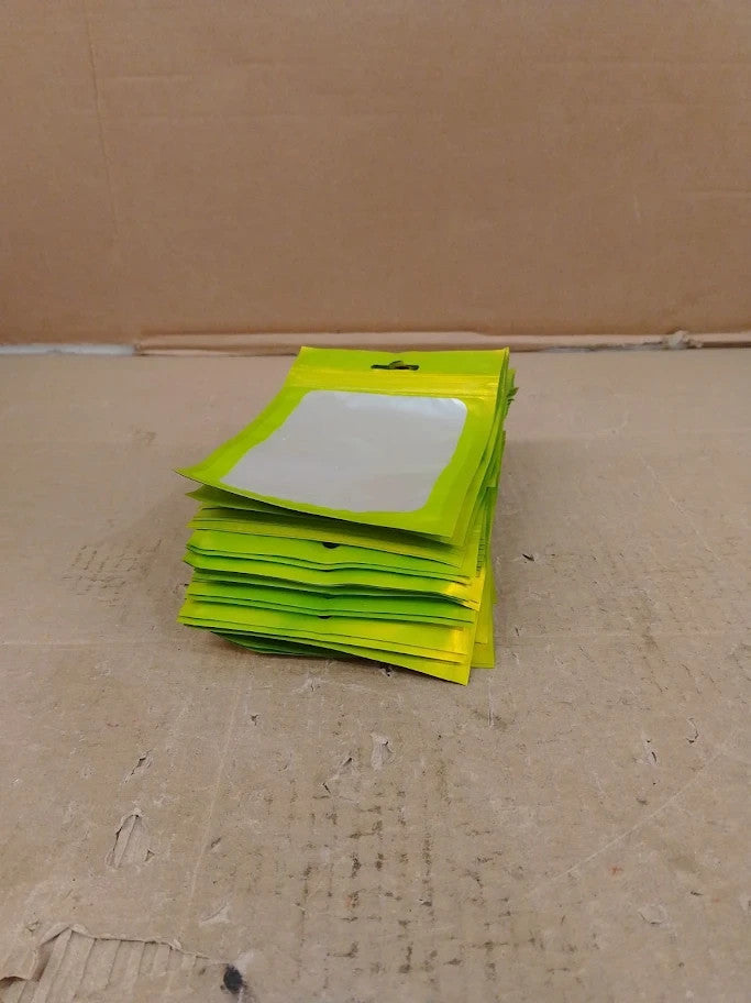 YaYaFunFun 100Pcs Reusable Green Mylar Ziplock Bags 10x15cm Smell Proof New
