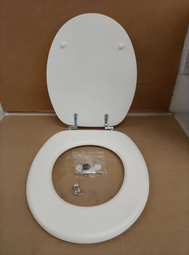 Argos Home Tongue Groove Style Toilet Seat White Bathroom Replacement Design
