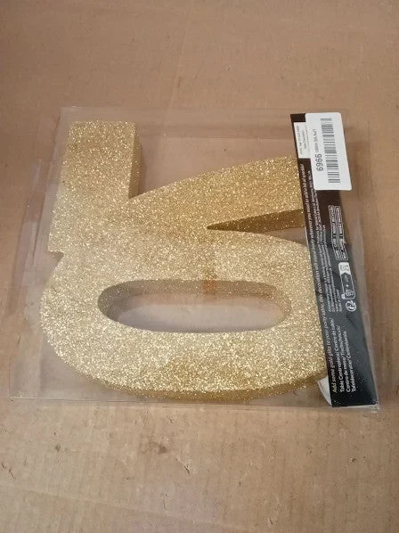 Number 70 Glitter Table Gold Centrepiece Decorations 20x20x3cm New