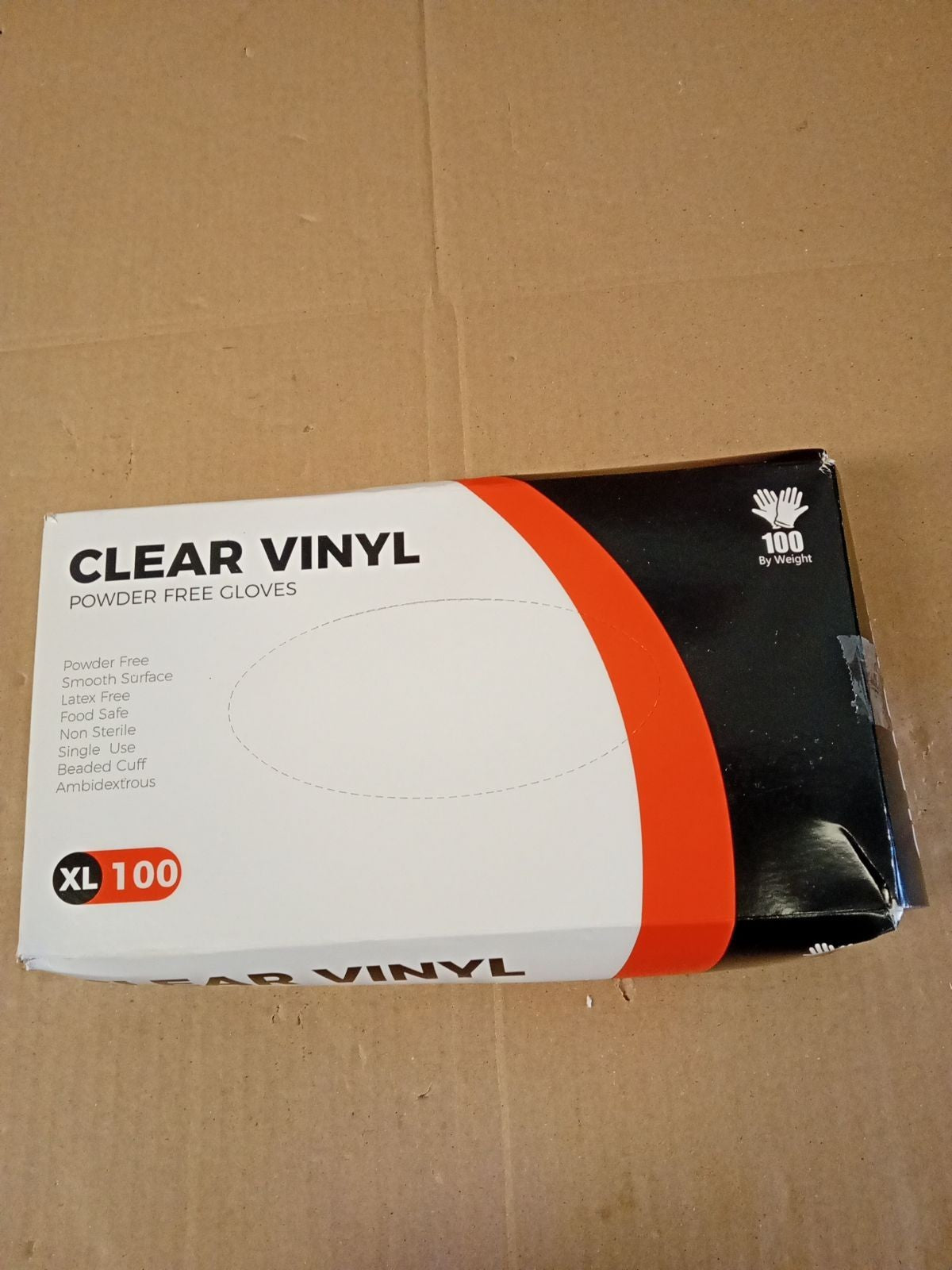 Clear Vinyl Gloves 100 Pieces Disposable XL Chemical Resistant New