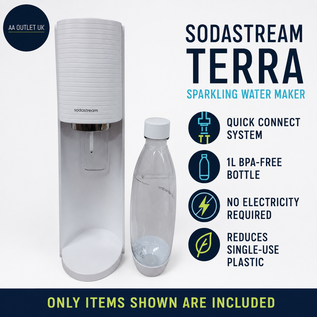 SodaStream Terra Sparkling Water Maker Quick Connect CO2 System 60L Cylender