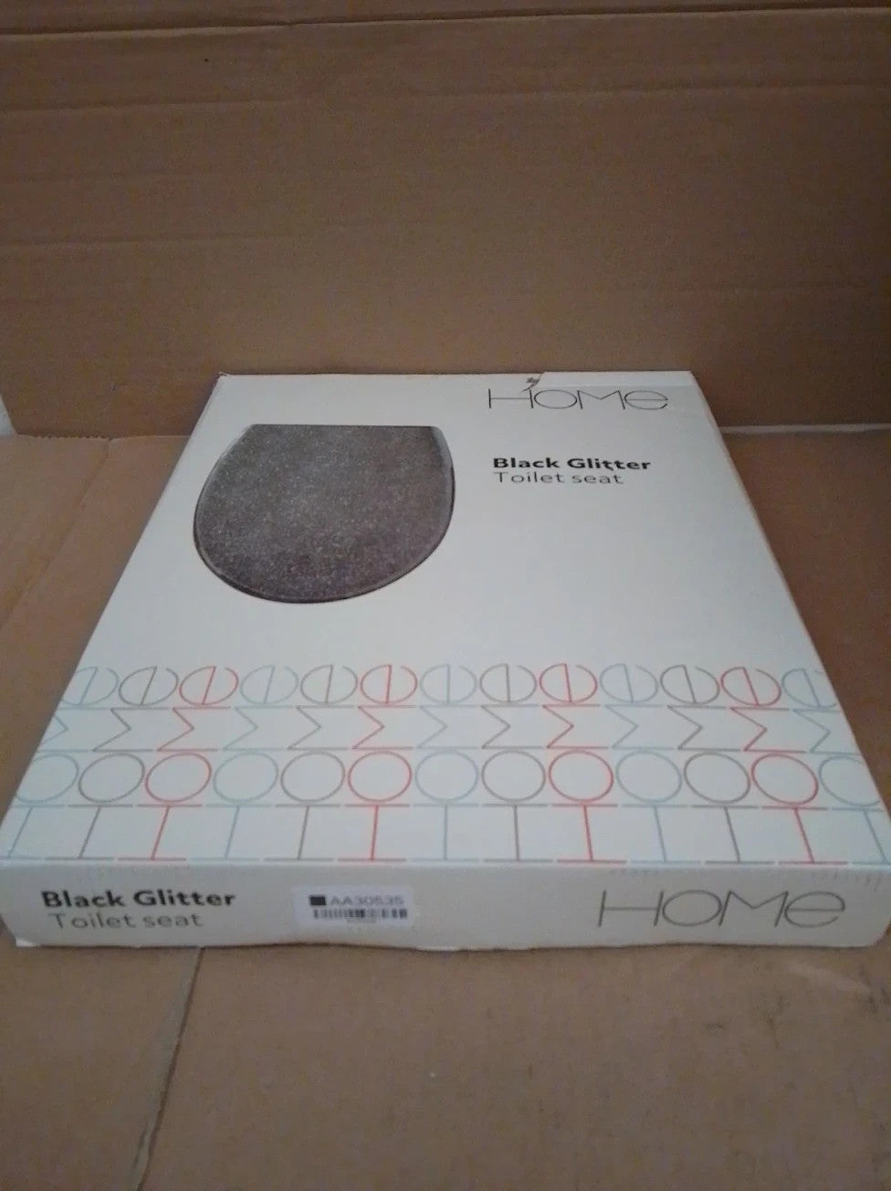 Argos Home Black Glitter Slow Close Toilet Seat Bathroom Replacement Design New